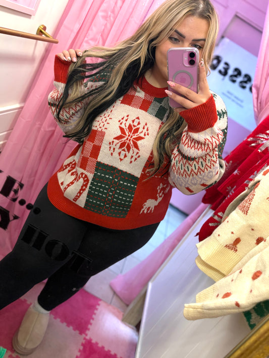 Christmas Patchwork Sweater