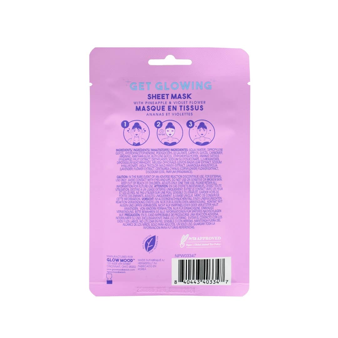 Moisturizing Sheet Mask with Pineapple & Violet Flower