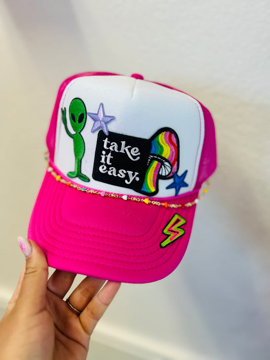 Take It Easy Patch Trucker Hat