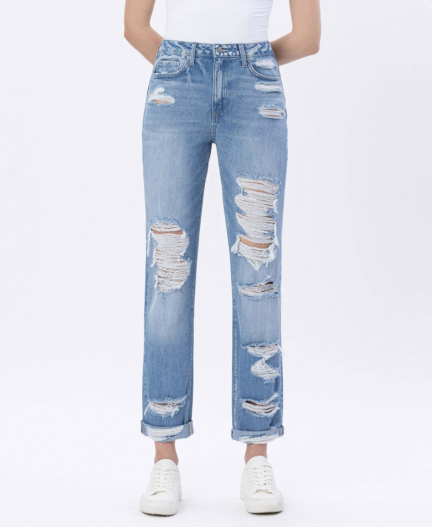 Flying Monkey Cuffed Mom Jean