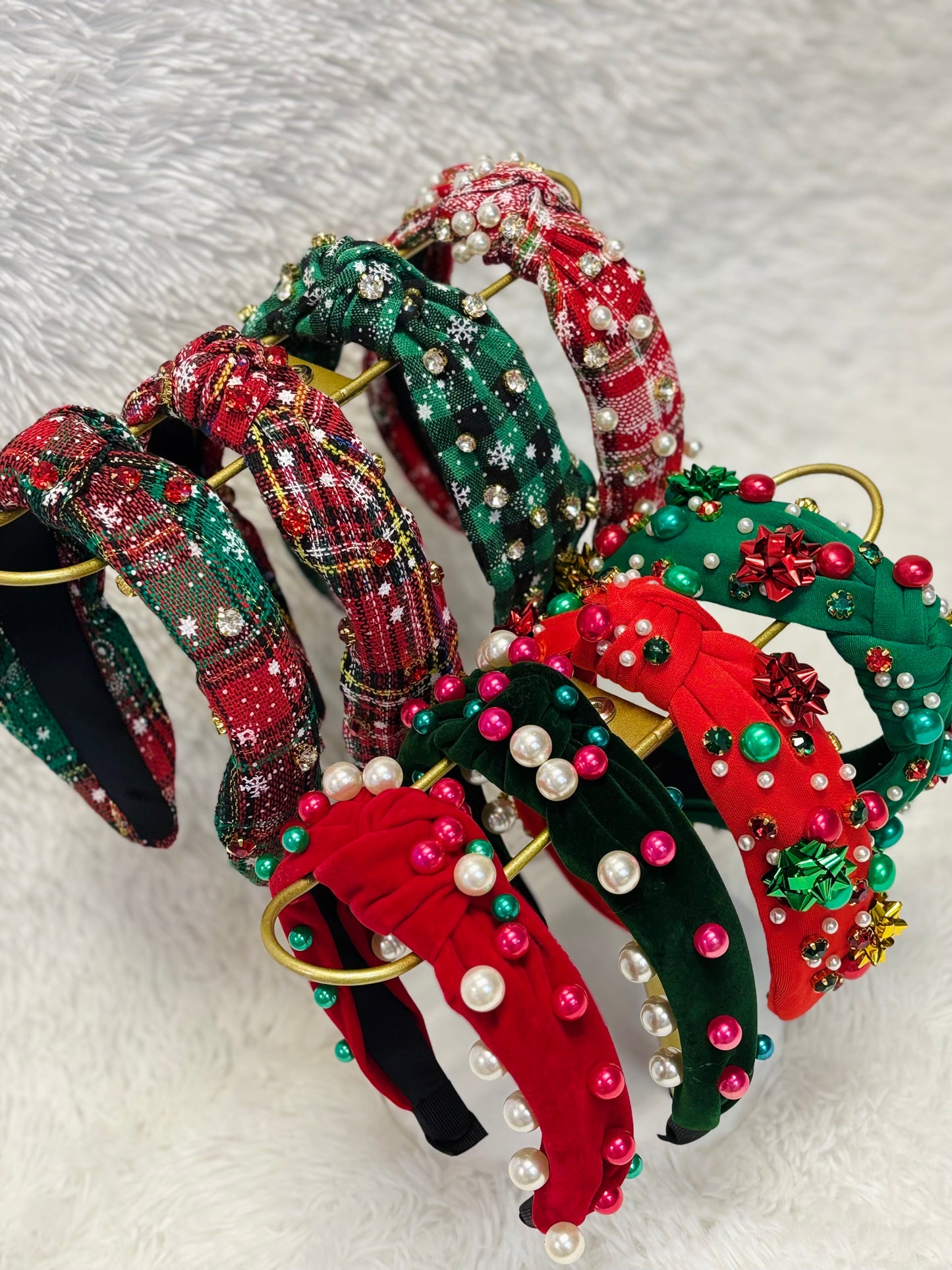 Velvet Pearls Headband