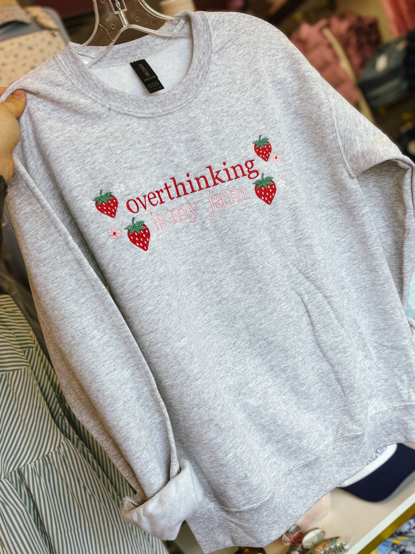 Overthinking Embroidered Crew