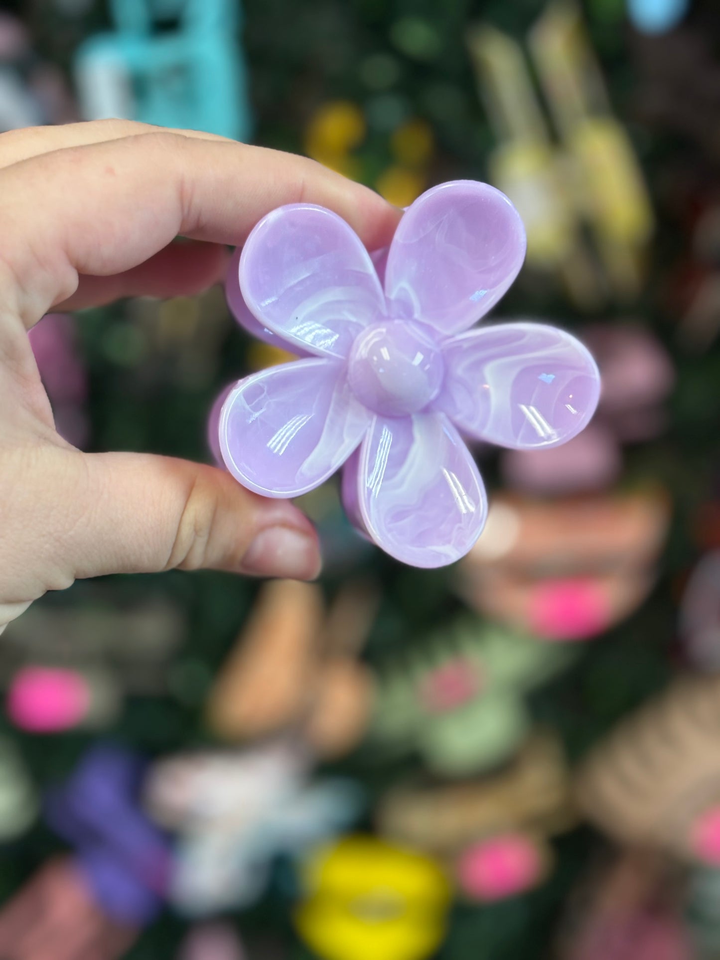 Marbled Flower Clip