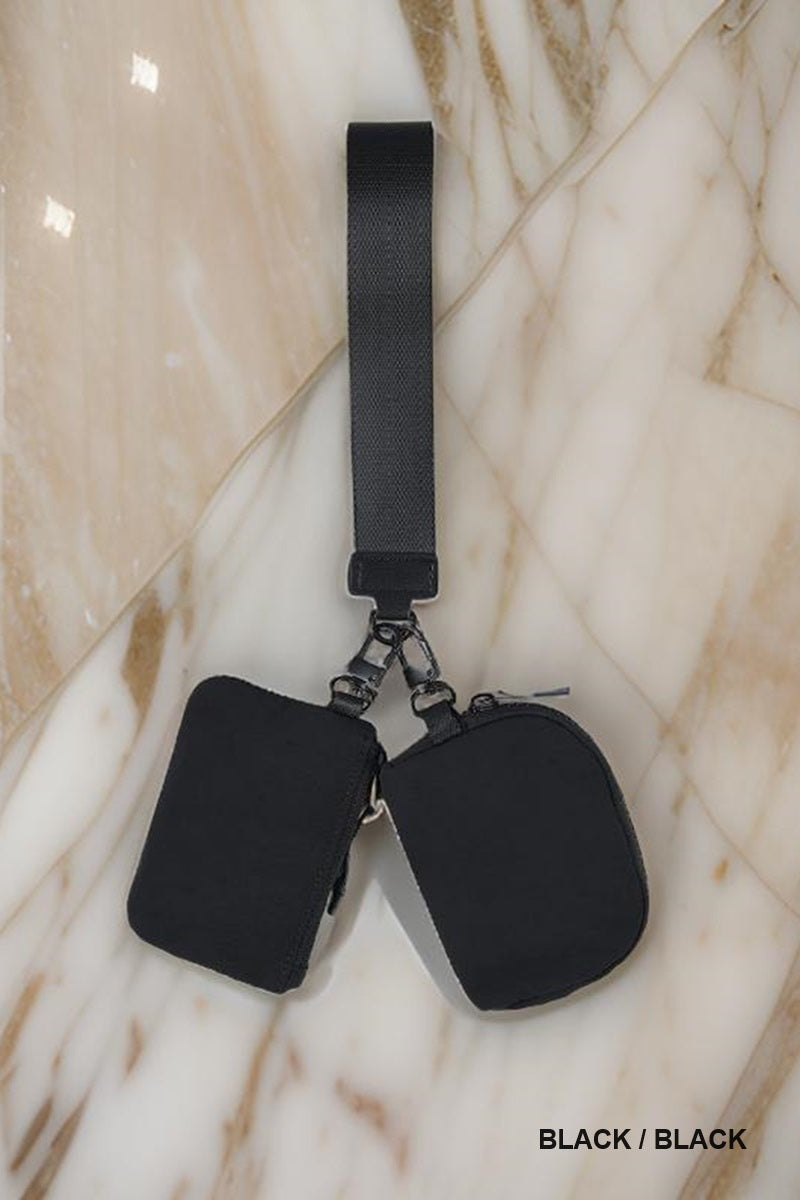Dual Pouch Wristlet Wallet