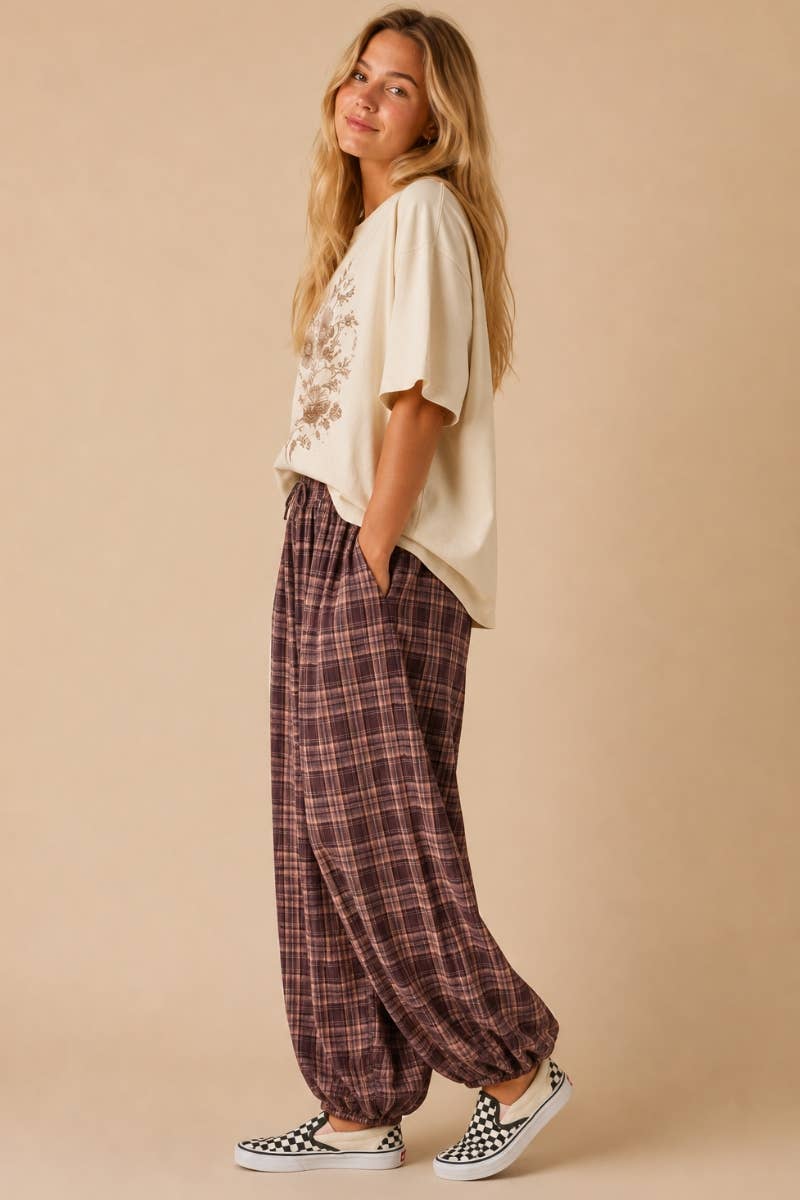 The Downtown Plaid Joggers