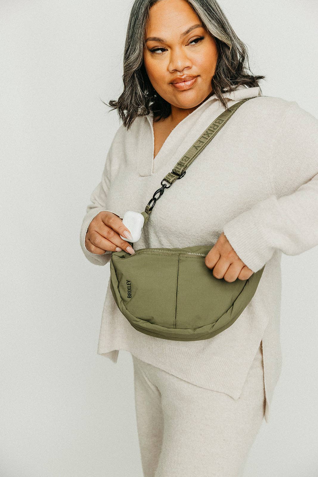 Basil Crescent Bag - PREORDER