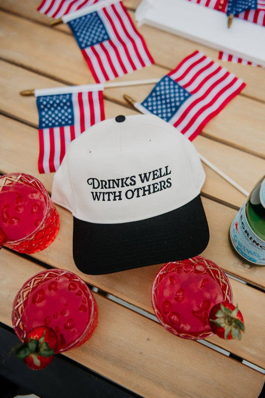 Drinks Well With Others Vintage Trucker Hats For Women