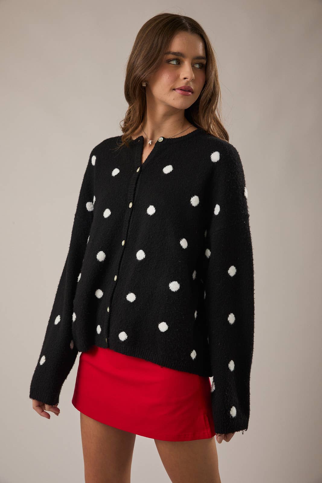 Sweet Pea Polka Cardi