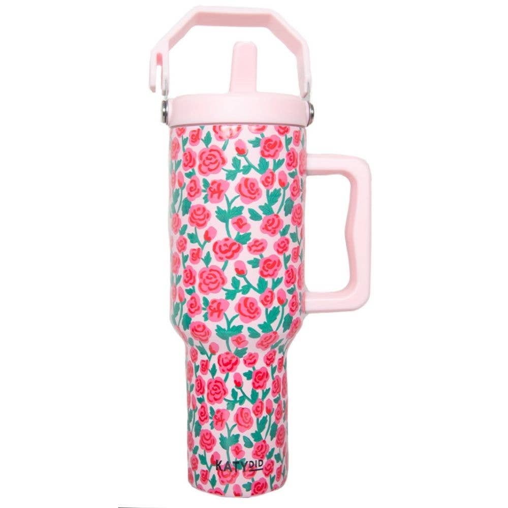 Whimsical Roses Stainless Steel Tumbler