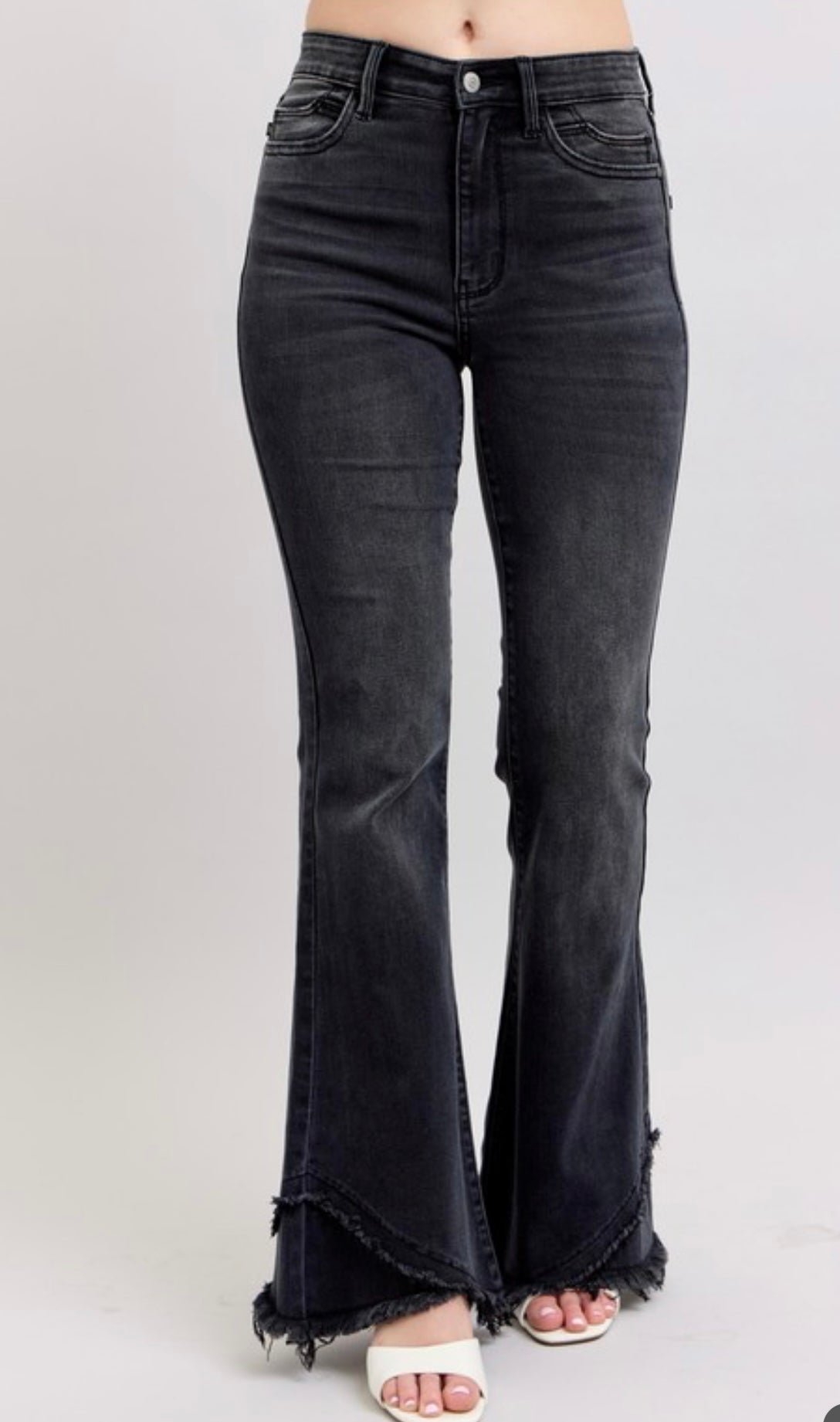 Judy Blue Black Tulip Hem Flare