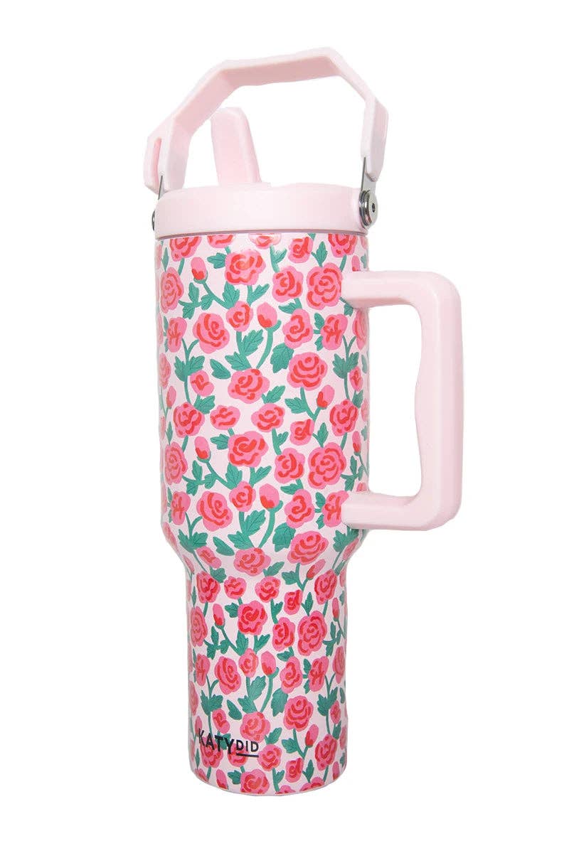 Whimsical Roses Stainless Steel Tumbler