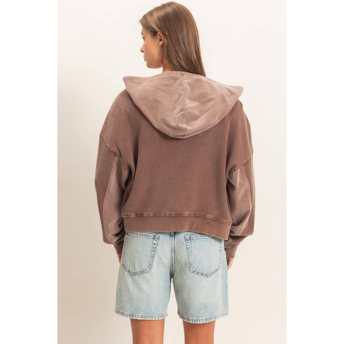 Weekday Waffle Knit Zip-up
