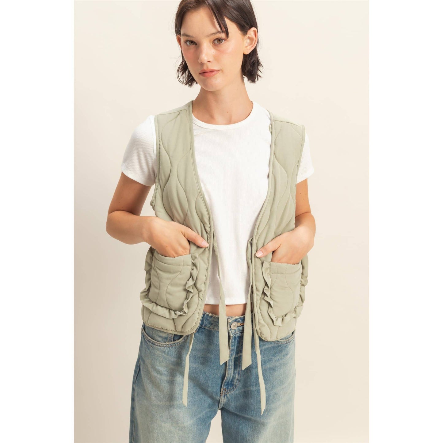 Garden Patch Tie-Front Vest