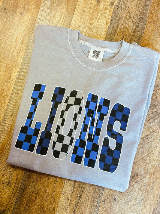 Checkered Lions Tee