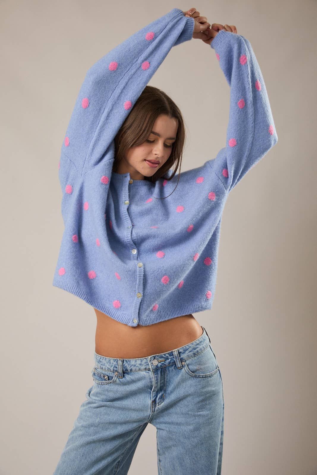 Sweet Pea Polka Cardi