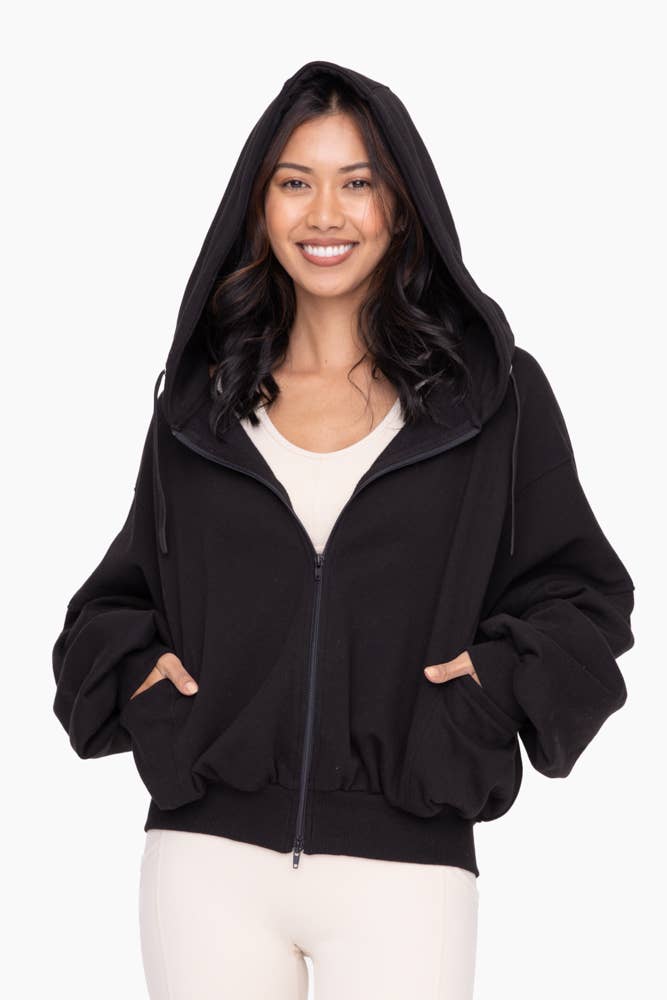 MonoB Oversized Zip-Up Hoodie