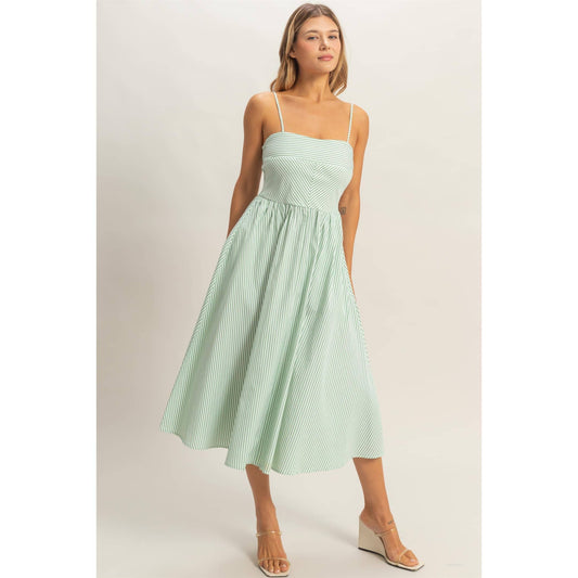 Sunlit Striped Dress