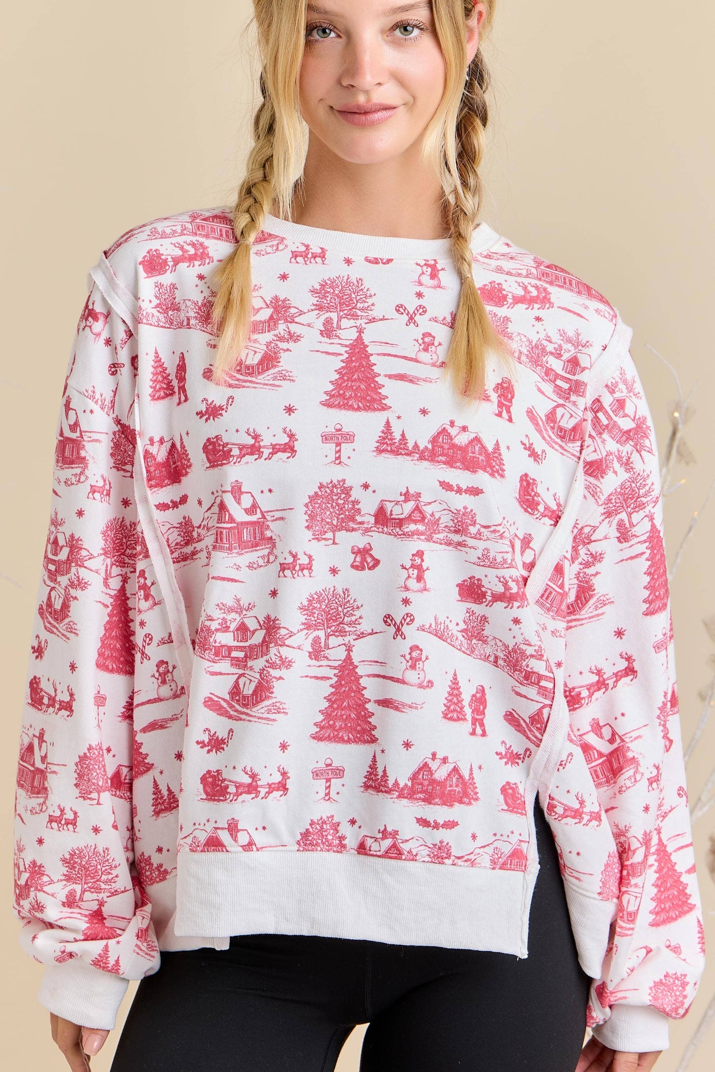 Red Christmas Village Sweatshirt