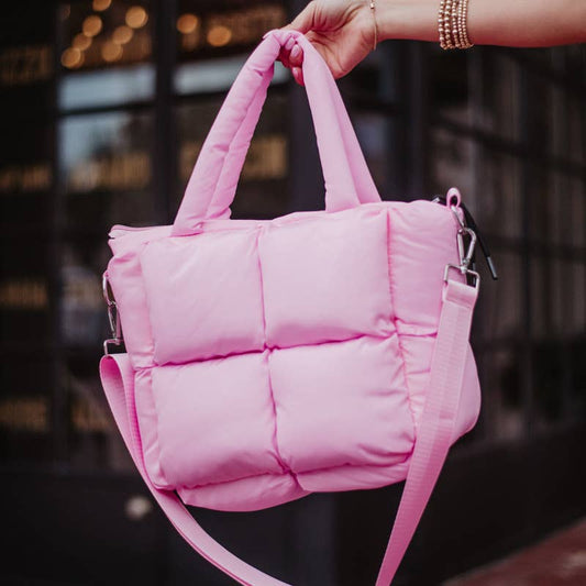 Light Pink Mini Puffer Tote