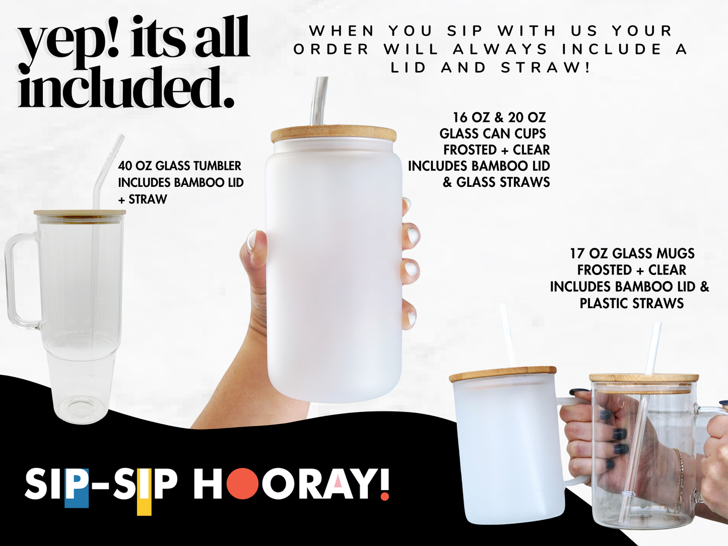 Cherry 17oz Glass Mug With Lid and Straw