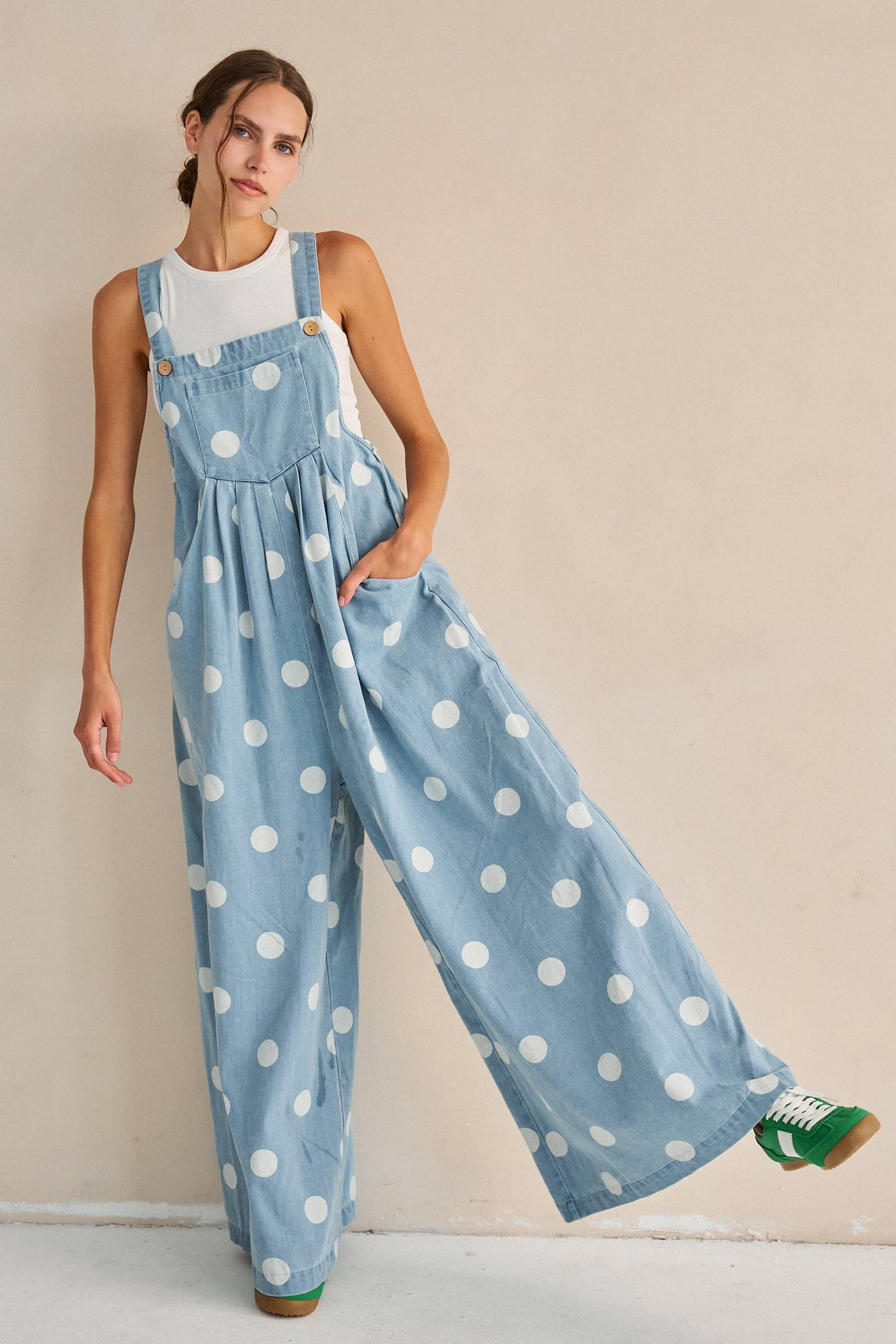 Denim & Dots Overalls