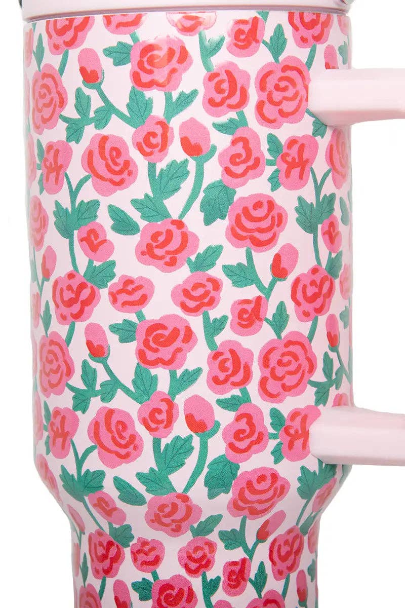 Whimsical Roses Stainless Steel Tumbler