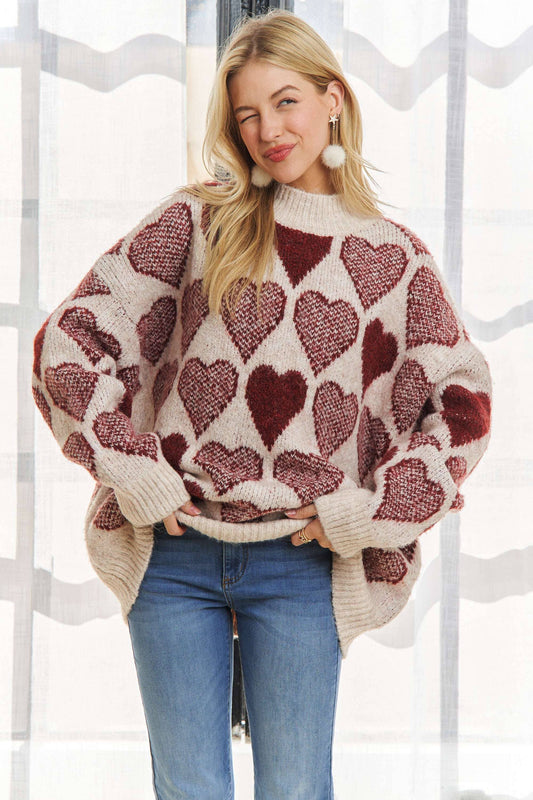Heart On My Sleeve Knit Sweater