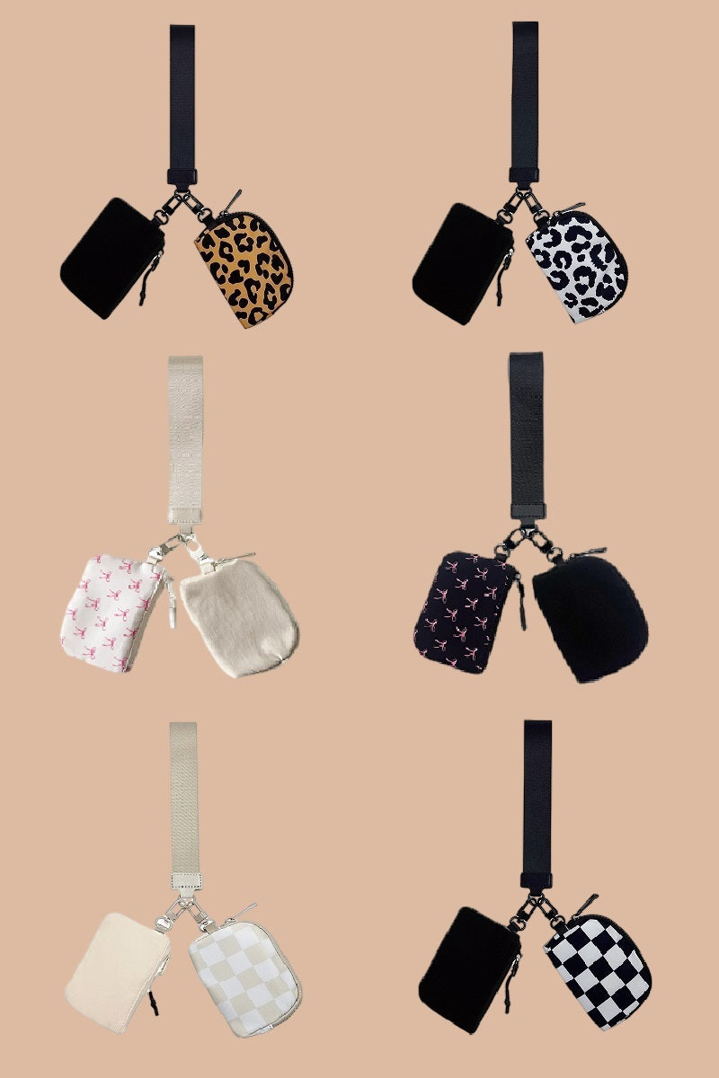 Dual Pouch Wristlet Wallet