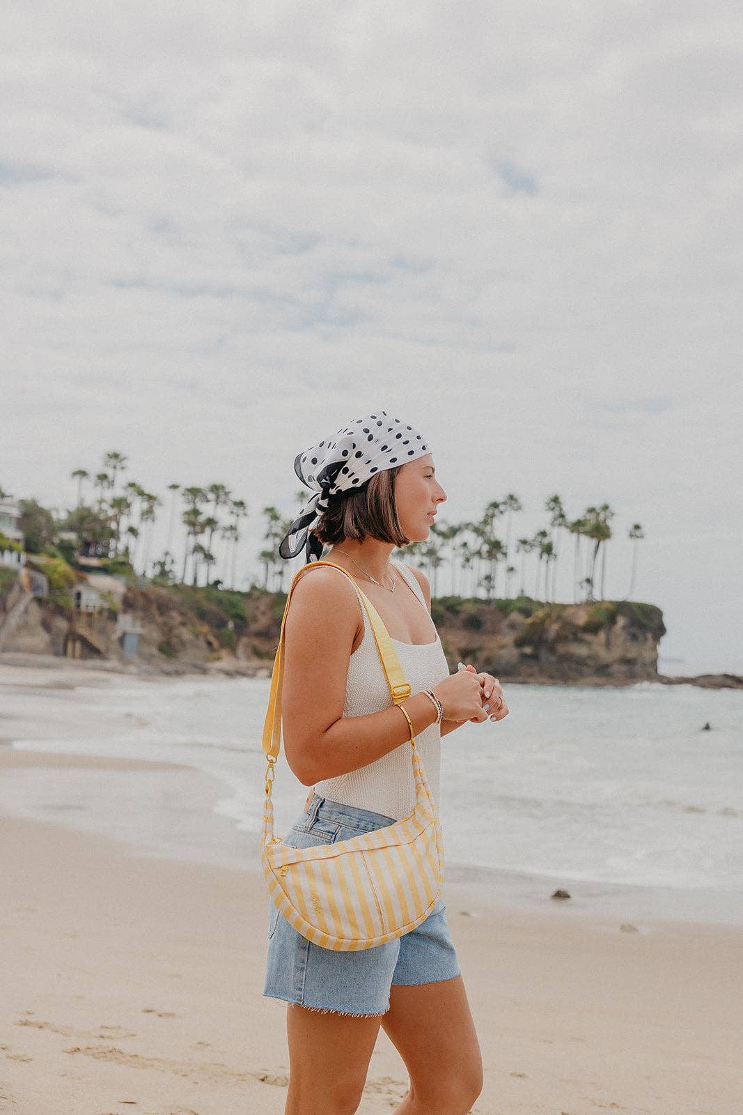 Sunbeam Stripe Crescent Bag