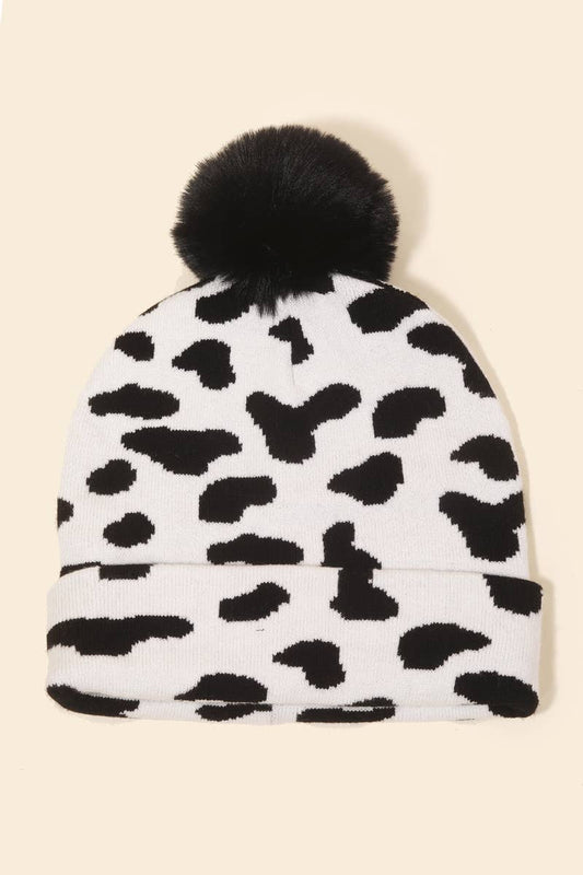 Cow Print Beanie