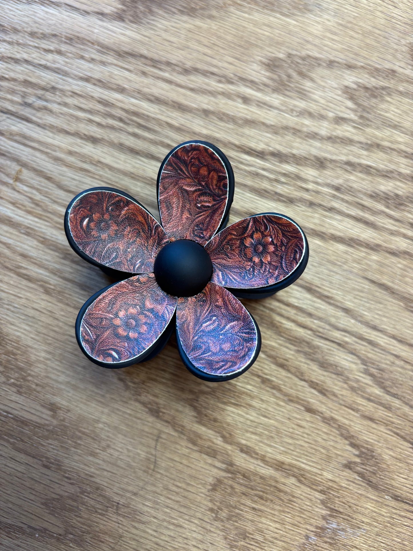 Tool Leather Flower Clip