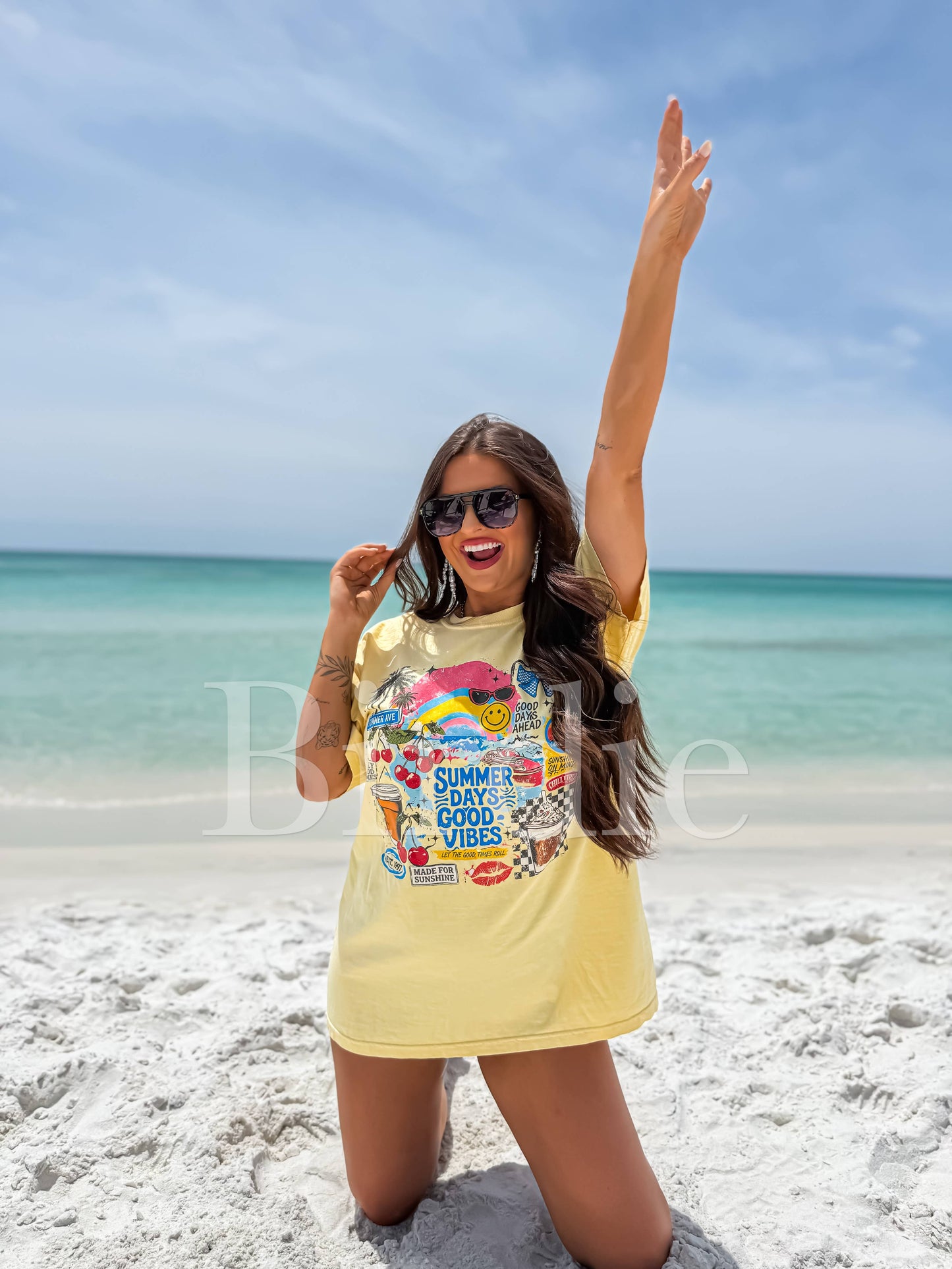 Summer Days, Good Vibes Graphic Tee on Butter