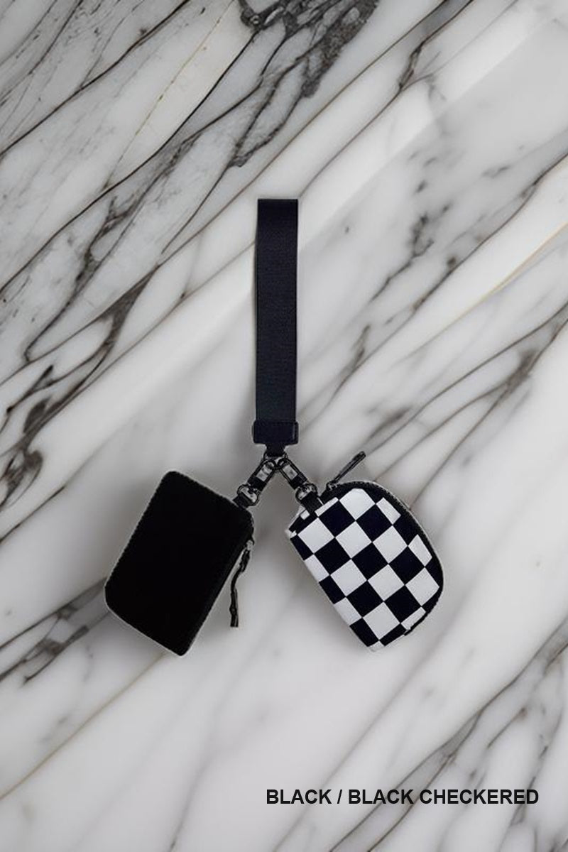 Dual Pouch Wristlet Wallet
