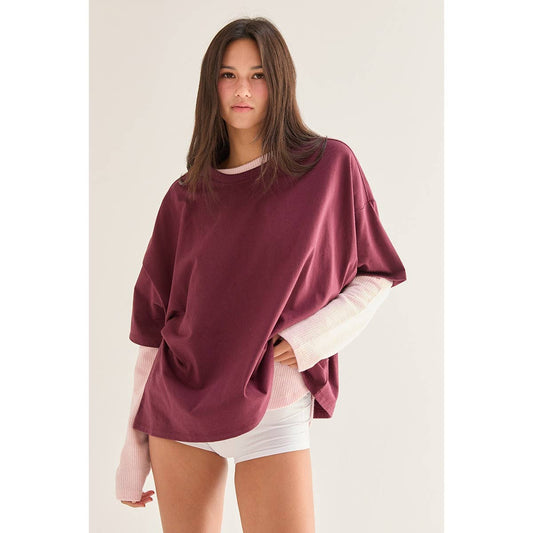 Crew Neck Short Sleeve Oversized T-Shirt