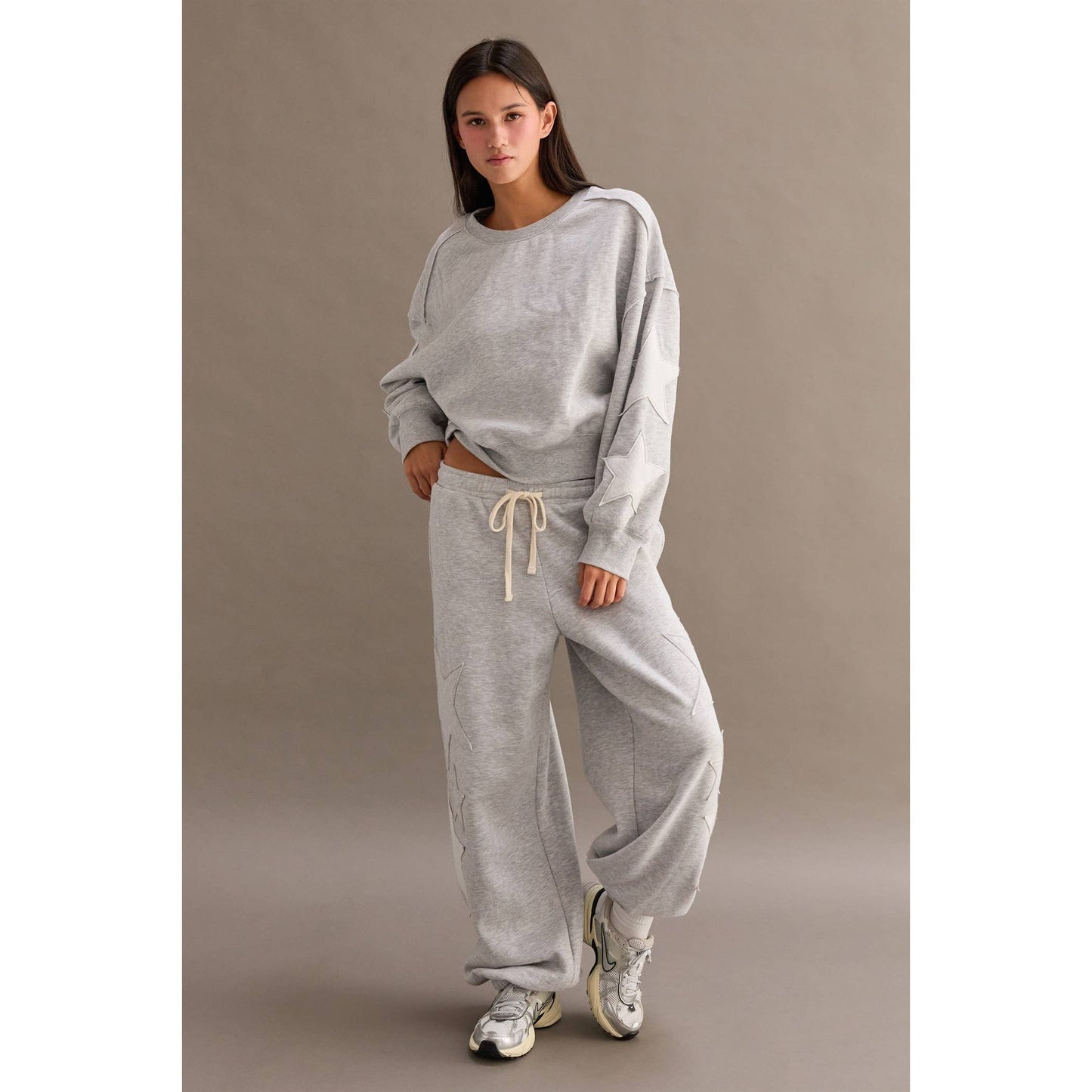 Star Patch Crewneck Sweatshirt