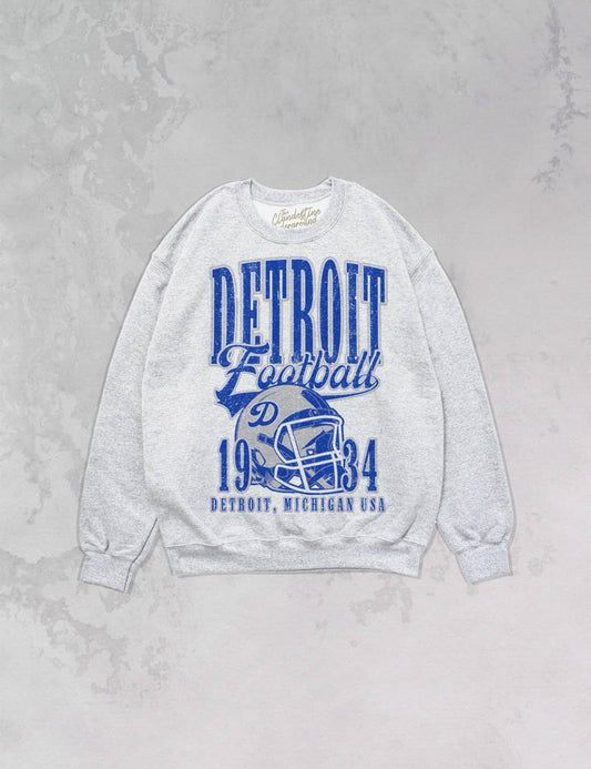 90's Vintage Detroit Football Oversized 90's Sweatshirt
