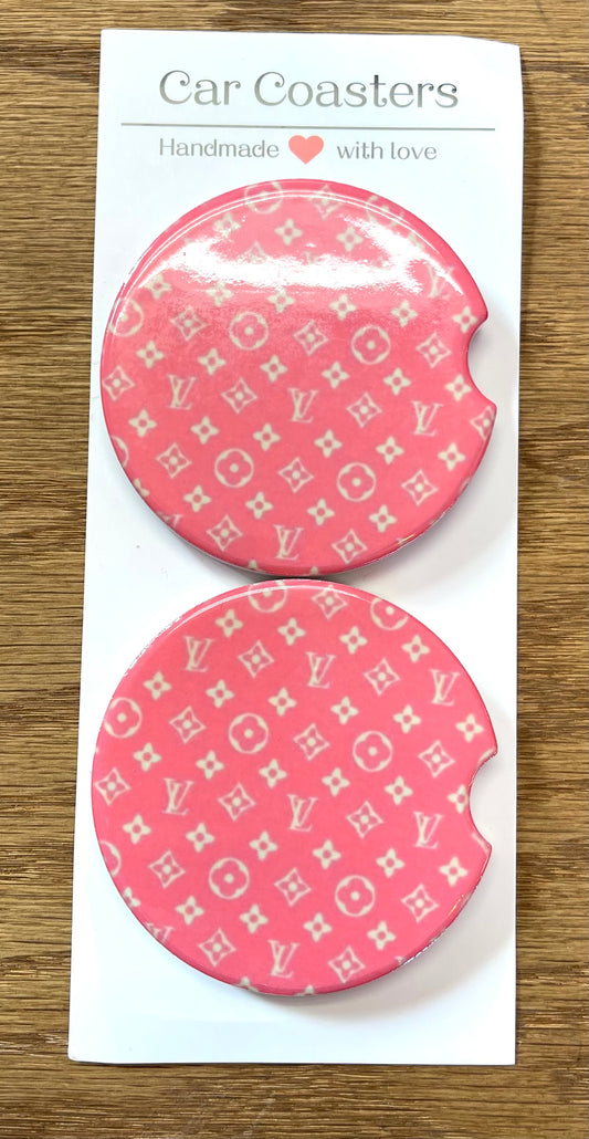 Pink LV Car Coaster