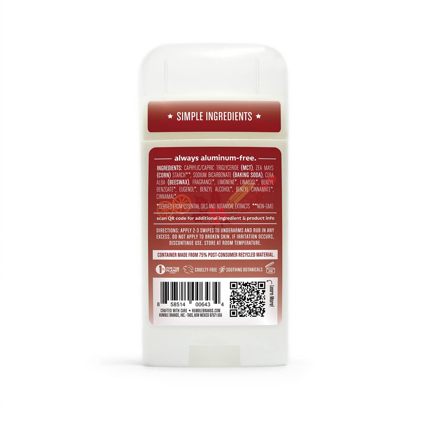 Sweet Orange & Cinnamon Original Deodorant