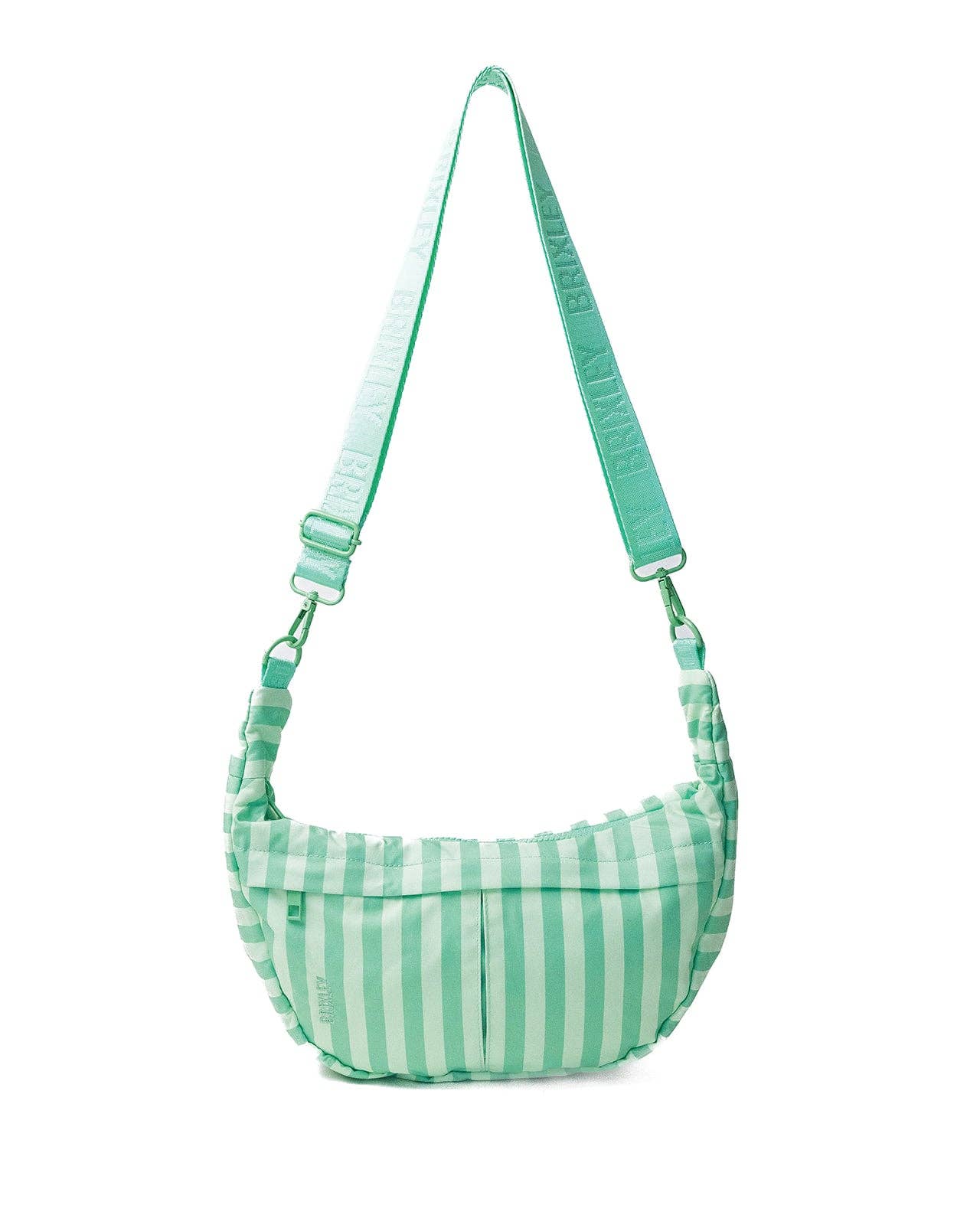 Seafoam Stripe Cresent Bag