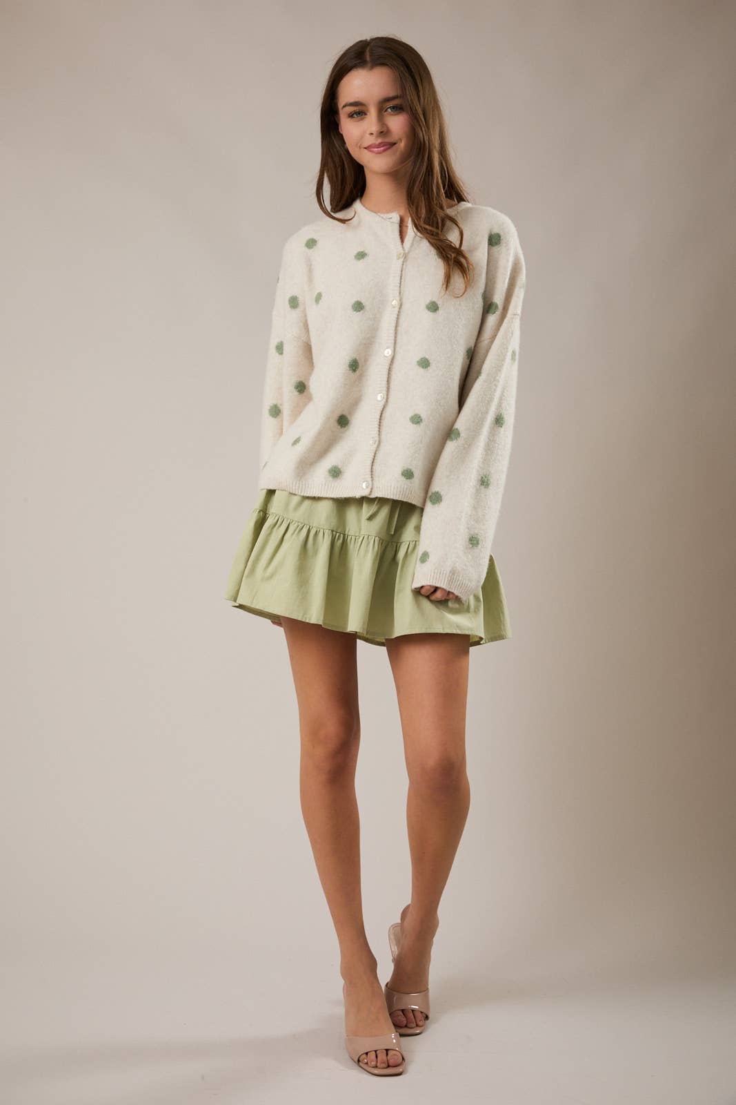 Sweet Pea Polka Cardi