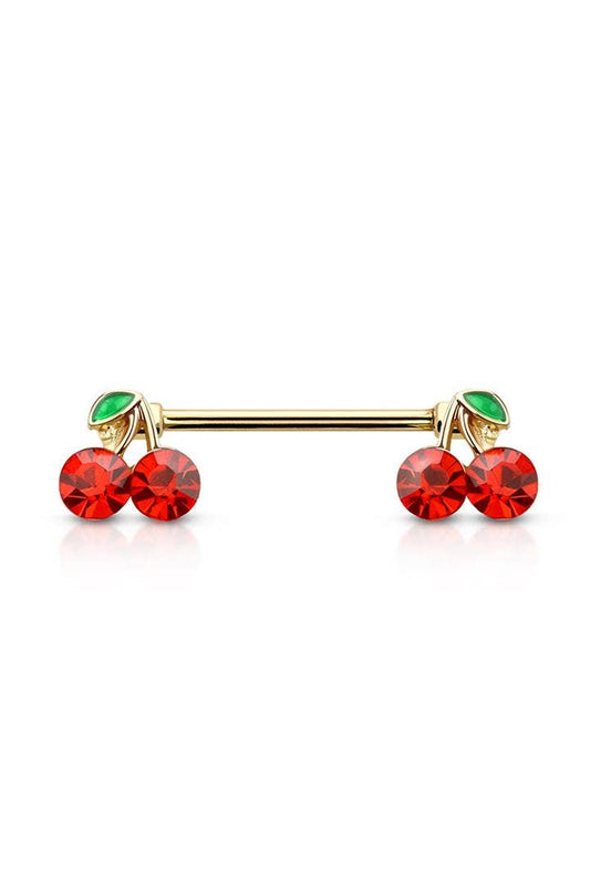 CHERRY ENDS 316L SURGICAL STEEL NIPPLE BARS