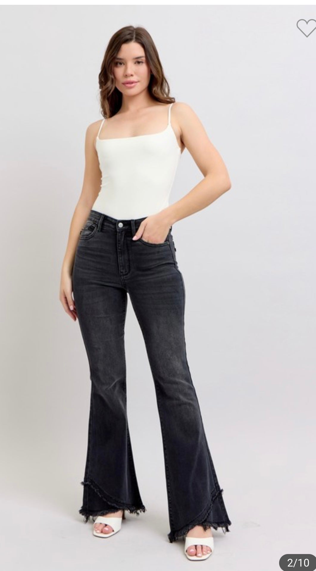 Judy Blue Black Tulip Hem Flare