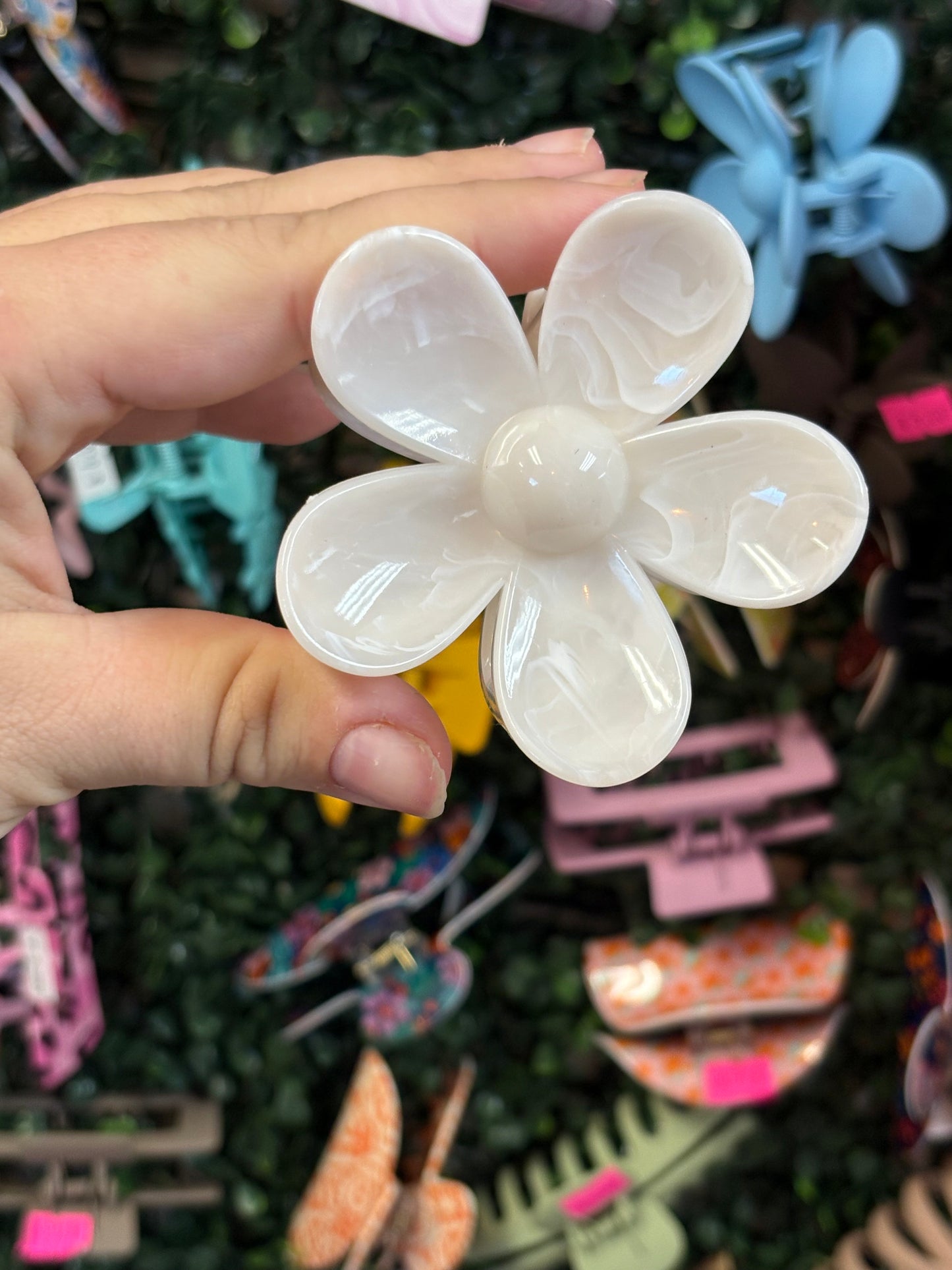 Marbled Flower Clip