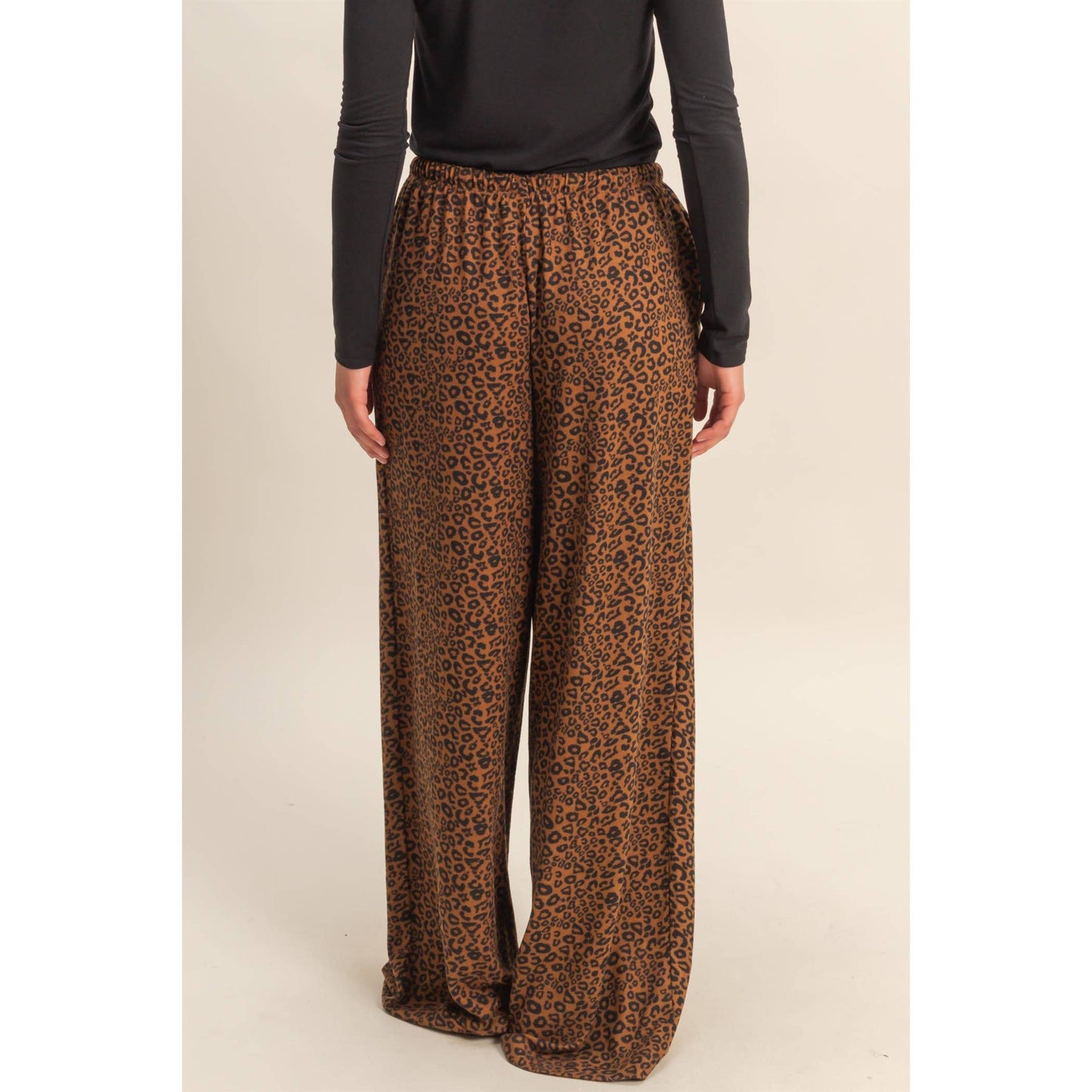 Leopard Print Wide Leg Pant