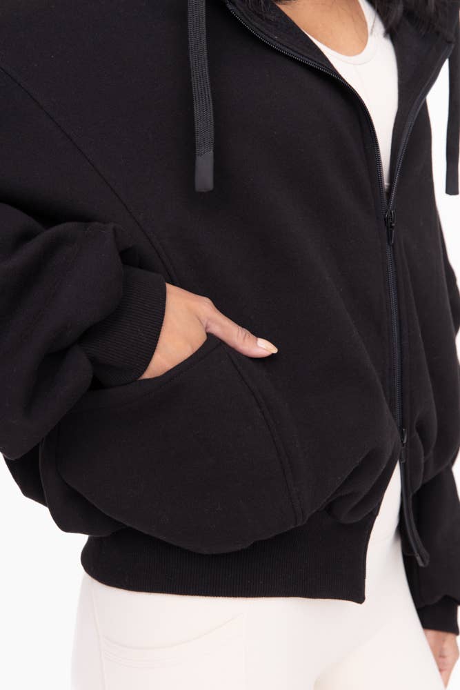 MonoB Oversized Zip-Up Hoodie