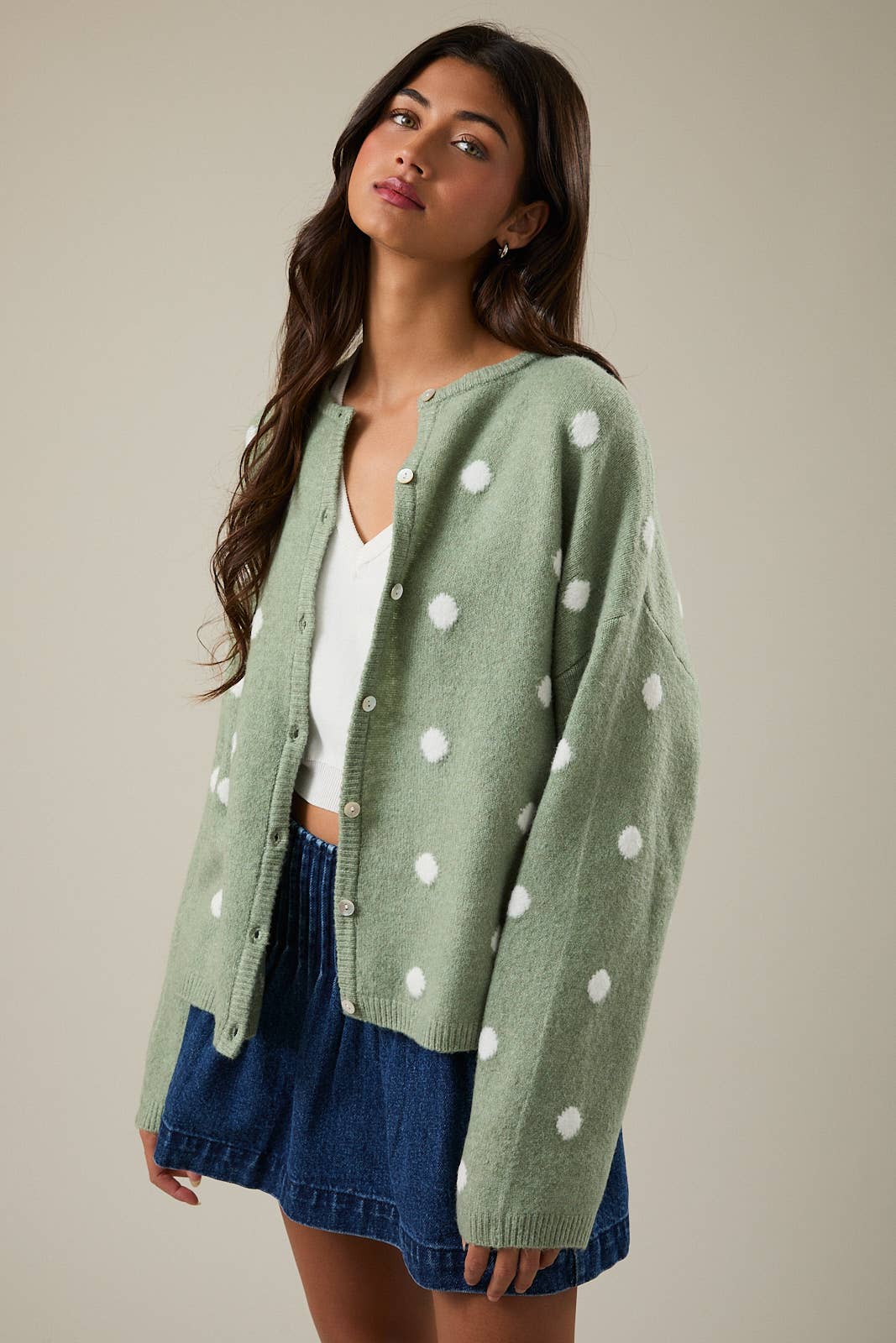 Sweet Pea Polka Cardi
