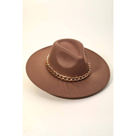 Chain Link Strap Western Fashion Hat