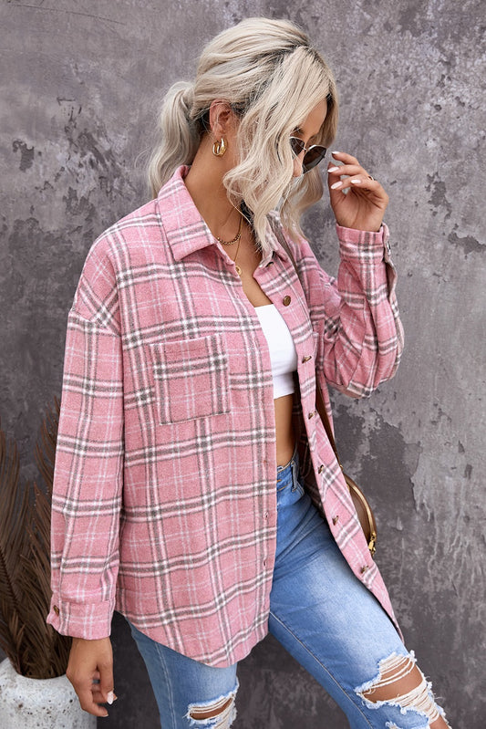 Bubblegum Plaid Shacket