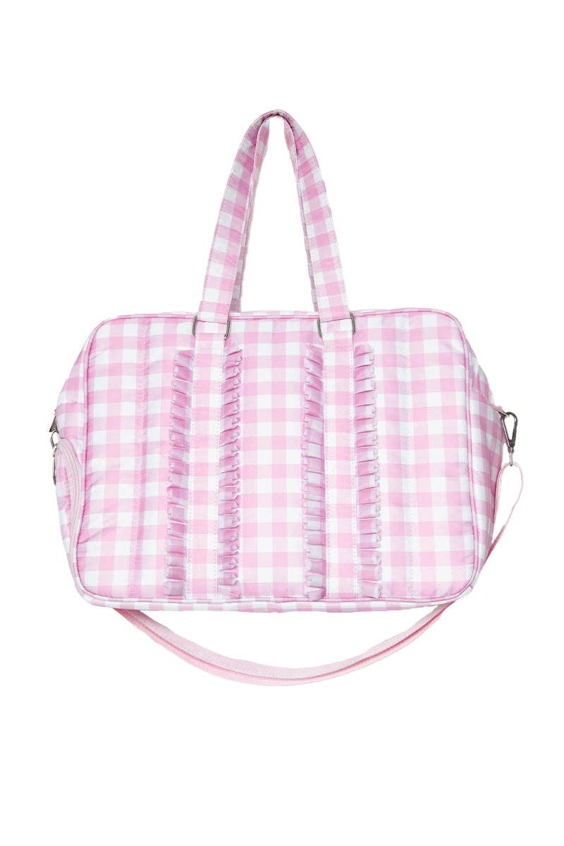 Sweet Pea Plaid Weekender Bag