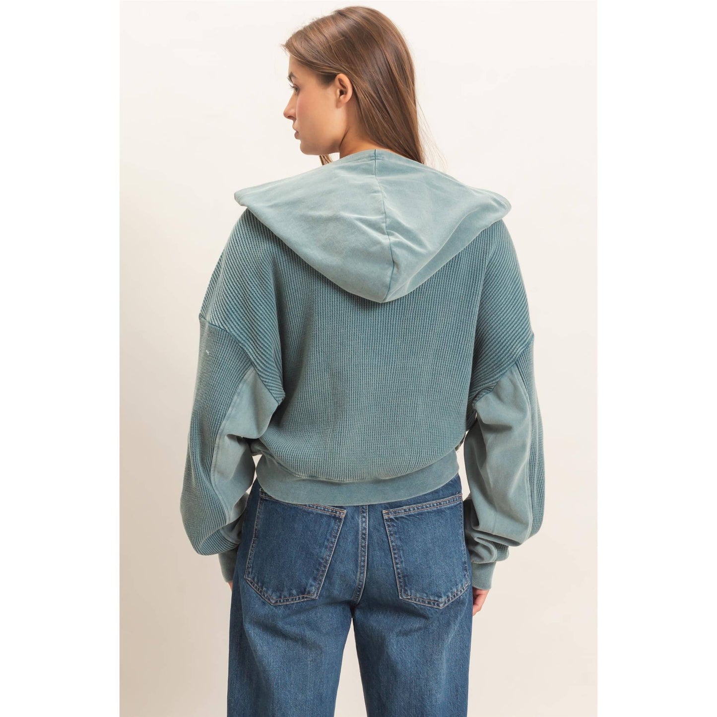 Weekday Waffle Knit Zip-up